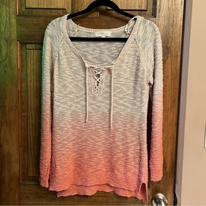 Olive & Oak lightweight sweater ombré pink